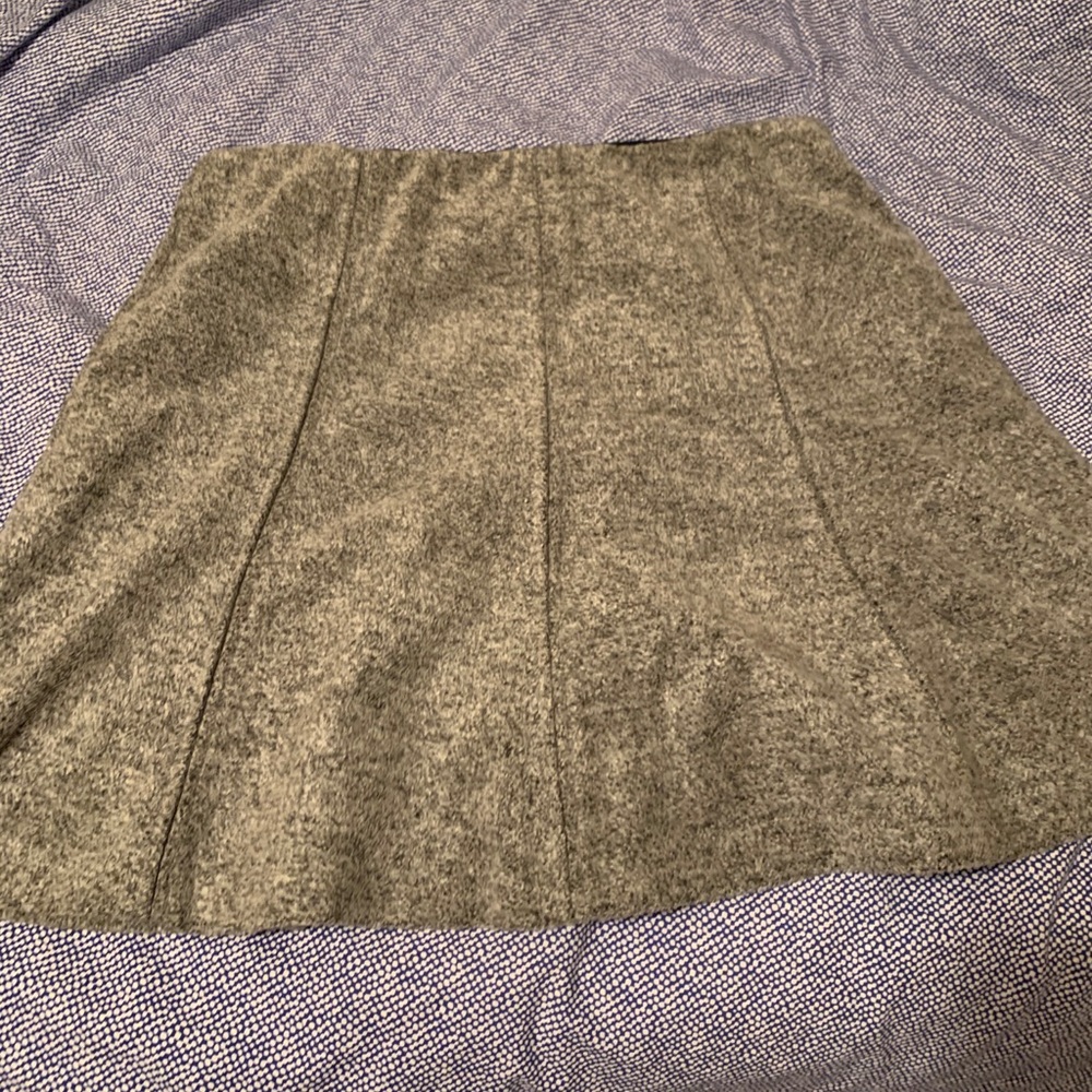 Loft heathered gray mini skirt